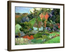 Landscape at Pont Aven, 1888-Paul Gauguin-Framed Giclee Print