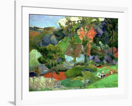 Landscape at Pont Aven, 1888-Paul Gauguin-Framed Giclee Print