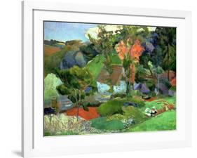 Landscape at Pont Aven, 1888-Paul Gauguin-Framed Giclee Print