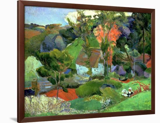 Landscape at Pont Aven, 1888-Paul Gauguin-Framed Giclee Print