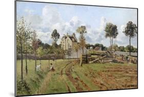 Landscape at Pontoise-Camille Pissarro-Mounted Giclee Print