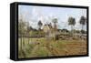 Landscape at Pontoise-Camille Pissarro-Framed Stretched Canvas