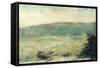 Landscape at Saint-Ouen-Georges Seurat-Framed Stretched Canvas