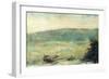 Landscape at Saint-Ouen-Georges Seurat-Framed Art Print