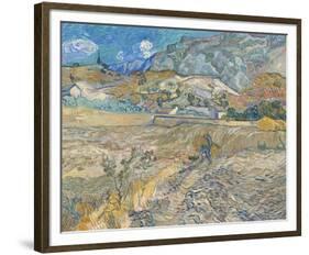 Landscape at Saint-Re?my (Enclosed Field with Peasant), 1889-Vincent van Gogh-Framed Giclee Print