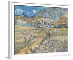 Landscape at Saint-Re?my (Enclosed Field with Peasant), 1889-Vincent van Gogh-Framed Giclee Print