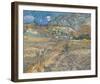 Landscape At Saint-Rémy - Enclosed Field With Peasant-Vincent Van Gogh-Framed Giclee Print