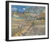 Landscape At Saint-Rémy - Enclosed Field With Peasant-Vincent Van Gogh-Framed Giclee Print