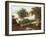 Landscape at Sunset with Drovers and Sheep on a Path-George Arnald-Framed Giclee Print