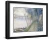 Landscape at the Edge of the Seine with the Pont D'Argenteuil-Pierre-Auguste Renoir-Framed Giclee Print