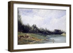 Landscape at the Edge of Water, C1823-1869-Paul Huet-Framed Giclee Print