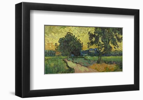 Landscape at Twilight, 1890-Vincent van Gogh-Framed Art Print