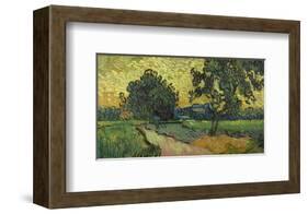 Landscape at Twilight, 1890-Vincent van Gogh-Framed Art Print