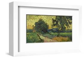 Landscape at Twilight, 1890-Vincent van Gogh-Framed Art Print