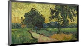Landscape at Twilight, 1890-Vincent van Gogh-Mounted Art Print