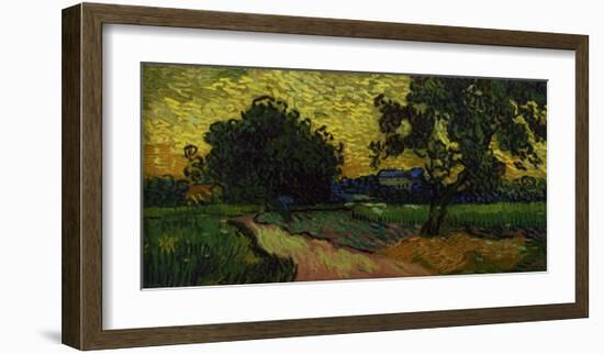 Landscape at Twilight-Vincent van Gogh-Framed Giclee Print