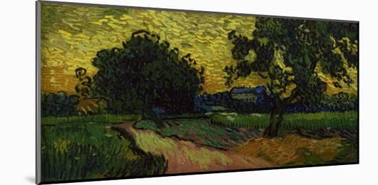 Landscape at Twilight-Vincent van Gogh-Mounted Giclee Print