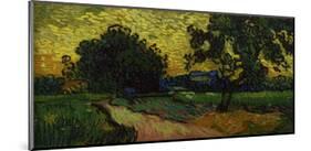 Landscape at Twilight-Vincent van Gogh-Mounted Giclee Print