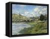 Landscape at Vetheuil by Claude Monet-null-Framed Stretched Canvas