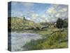 Landscape at Vetheuil by Claude Monet-null-Stretched Canvas