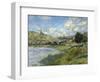 Landscape at Vetheuil by Claude Monet-null-Framed Giclee Print