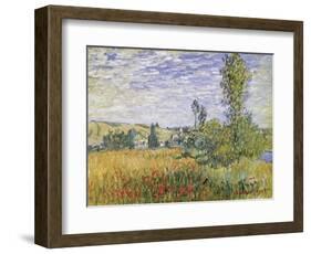 Landscape at Vetheuil-Claude Monet-Framed Art Print