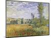 Landscape at Vetheuil-Claude Monet-Mounted Art Print