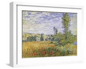 Landscape at Vetheuil-Claude Monet-Framed Art Print