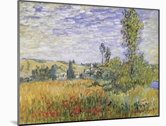 Landscape at Vetheuil-Claude Monet-Mounted Art Print