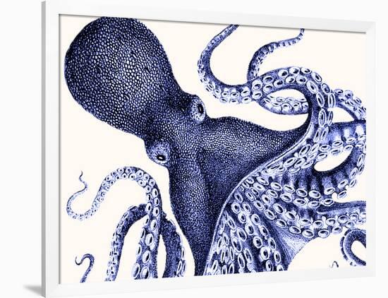 Landscape Blue Octopus-Fab Funky-Framed Art Print