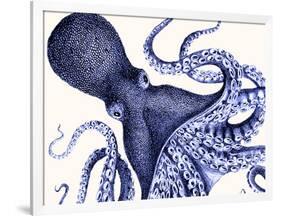 Landscape Blue Octopus-Fab Funky-Framed Art Print