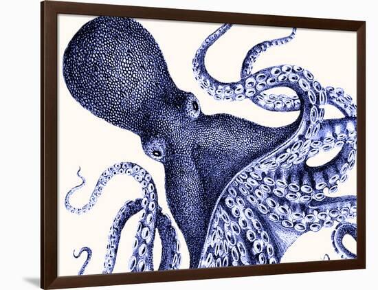 Landscape Blue Octopus-Fab Funky-Framed Art Print