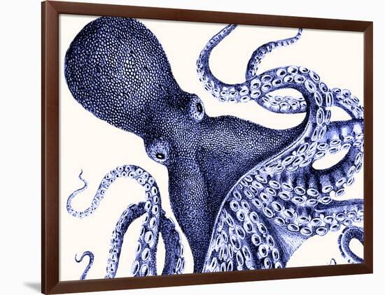 Landscape Blue Octopus-Fab Funky-Framed Art Print