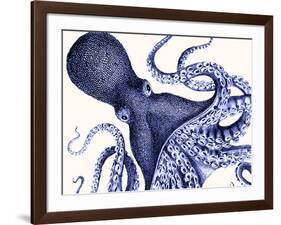 Landscape Blue Octopus-Fab Funky-Framed Art Print