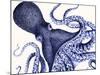Landscape Blue Octopus-Fab Funky-Mounted Art Print