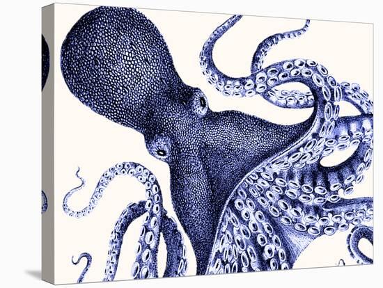 Landscape Blue Octopus-Fab Funky-Stretched Canvas