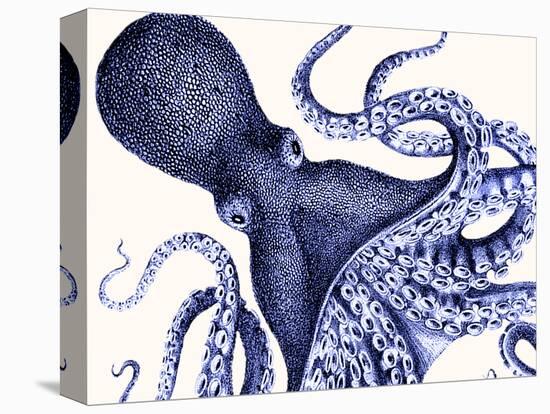 Landscape Blue Octopus-Fab Funky-Stretched Canvas