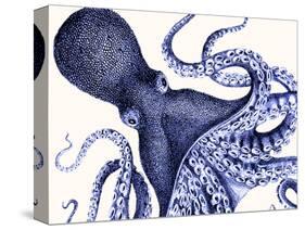 Landscape Blue Octopus-Fab Funky-Stretched Canvas