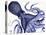 Landscape Blue Octopus-Fab Funky-Stretched Canvas