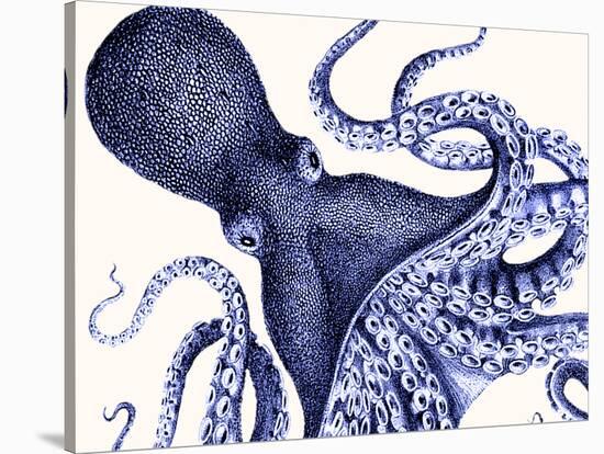 Landscape Blue Octopus-Fab Funky-Stretched Canvas