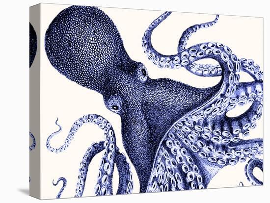 Landscape Blue Octopus-Fab Funky-Stretched Canvas