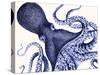 Landscape Blue Octopus-Fab Funky-Stretched Canvas