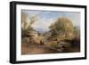 Landscape, Bridge and Figures-Thomas Miles Richardson-Framed Giclee Print