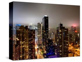 Landscape by Night, Misty View, Times Square, Manhattan, New York, United States-Philippe Hugonnard-Stretched Canvas