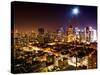 Landscape by Night of Manhattan-Philippe Hugonnard-Stretched Canvas