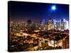 Landscape by Night of Manhattan-Philippe Hugonnard-Stretched Canvas