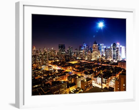 Landscape by Night of Manhattan-Philippe Hugonnard-Framed Photographic Print