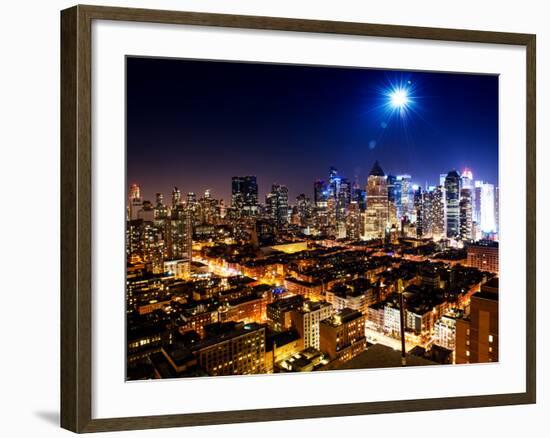 Landscape by Night of Manhattan-Philippe Hugonnard-Framed Photographic Print