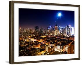 Landscape by Night of Manhattan-Philippe Hugonnard-Framed Photographic Print