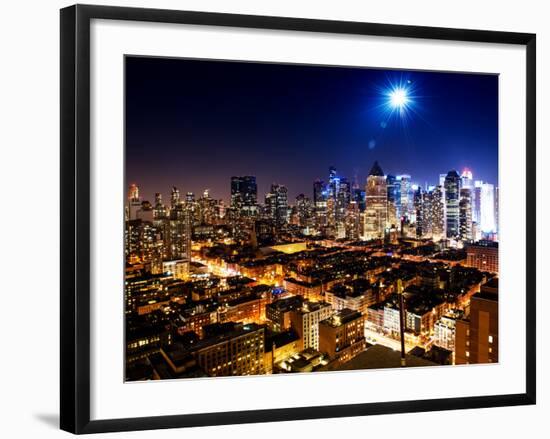 Landscape by Night of Manhattan-Philippe Hugonnard-Framed Photographic Print